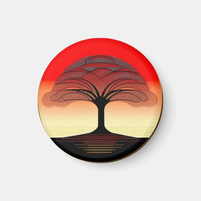 Aimant Arbre du lever du soleil (Devant)
