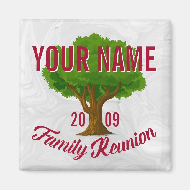 Aimant Arbre vivant Réunion familiale personnalisée (Devant)