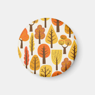 Aimant Arbres d'automne, motif sans soudure.