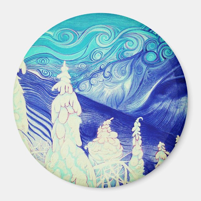 Aimant Arbres d'hiver en regard de l'Notch (Devant)