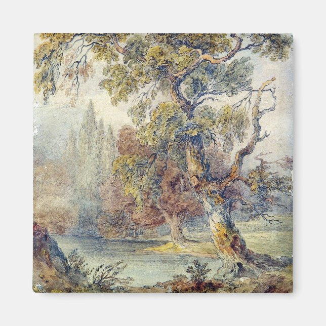 Aimant Arbres et étang (par John Ruskin) (Devant)