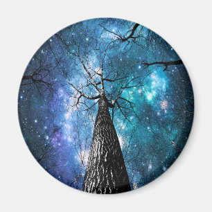 Aimant Arbres noirs tombant des étoiles