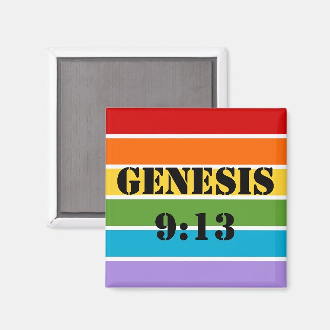 Aimant Arc-en-ciel, Genèse 9:13 (Recto/Verso)