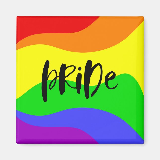 Aimant Arc-en-ciel moderne Pride (Devant)