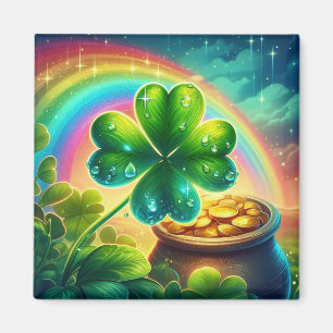 Aimant Arc-en-ciel Saint Patrick's Day trver