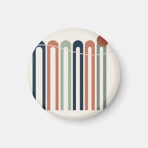 Aimant Arches modernes en terracotta et sauge