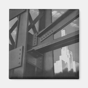 Aimant Architecture de gratte-ciel en construction en aci