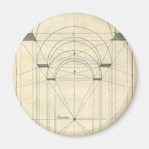 Aimant Architecture vintage, Perspective Arc Renaissance