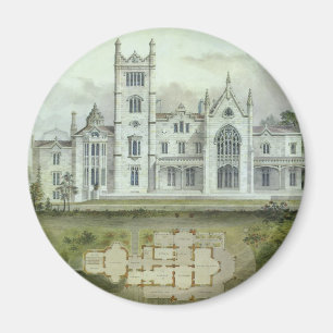 Aimant Architecture Vintage, Plans d'étage de Château Fra