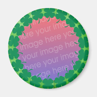 Aimant ardoise irlandaise 4 feuilles trèfle cadre photo