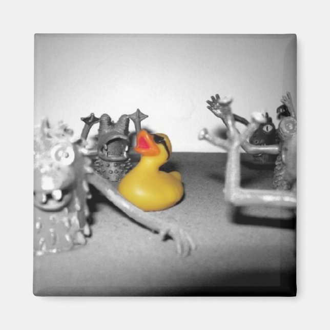 Aimant Arg ! Des monstres ! ' Magnat de canard en caoutch (Devant)