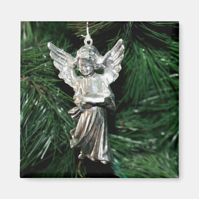 Aimant Argent Angel Ornement (Devant)