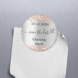 Aimant Argent rose or coeur boho mariage Enregistrer la d