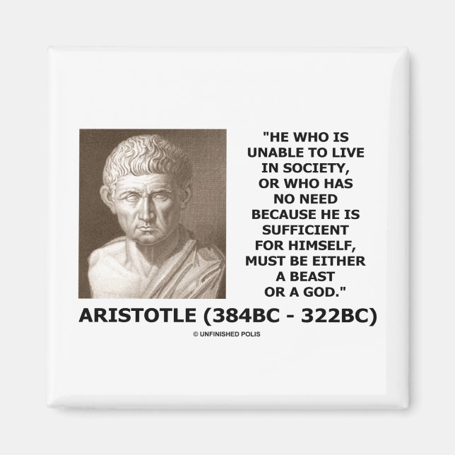 Aimant Aristote Incapable De Vivre Dans La Société Bête O (Devant)