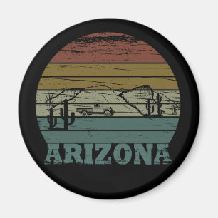 Aimant arizona état coucher de soleil vintage paysage az