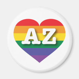 Aimant Arizona Gay Pride Rainbow Heart