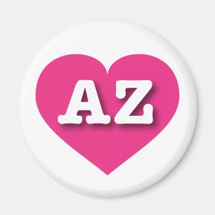 Aimant Arizona Hot Pink Heart - J'aime AZ