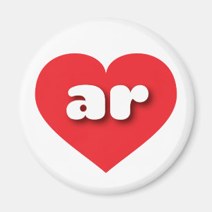 Aimant Arkansas coeur rouge - I love ar