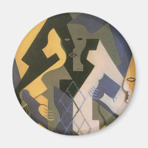 Aimant Arlequin à une table de Juan Gris, Cubisme Vintage