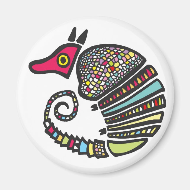 Aimant Armadillo coloré (Devant)