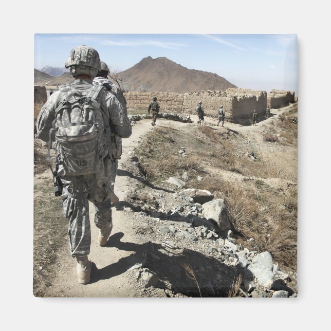 Aimant Armée nationale afghane et soldats américains (Devant)