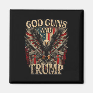 Aimant Armes À Feu Et Trump 2e Amendement Drapeau Aigle A