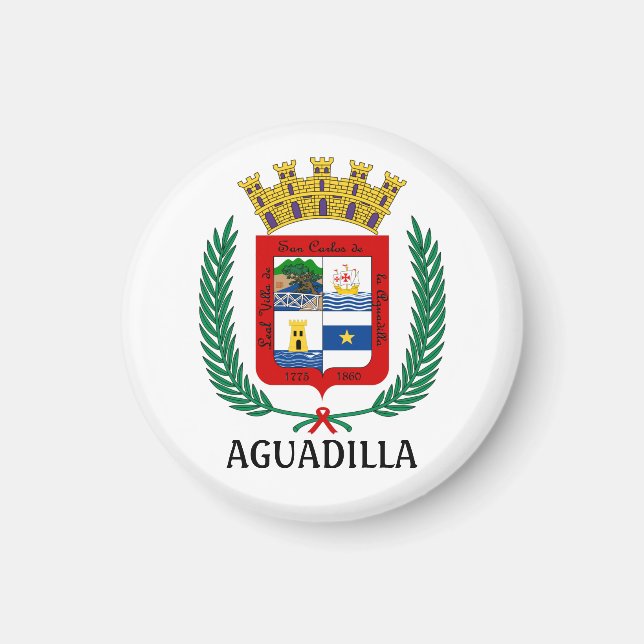 Aimant Armoiries d'Aguadilla, Porto Rico (Devant)