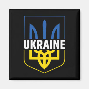 Aimant Armoiries de fierté de trident d'Ukraine Tryzu ukr