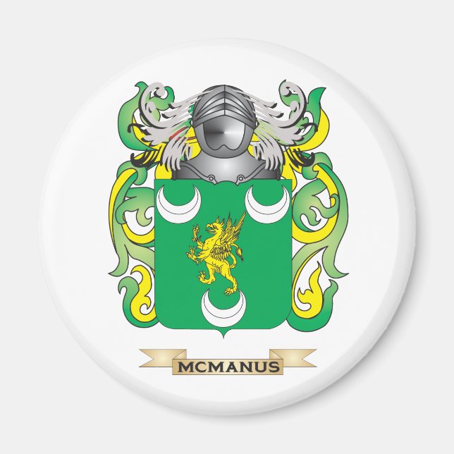 Aimant Armoiries de McManus (crête de famille) (Devant)