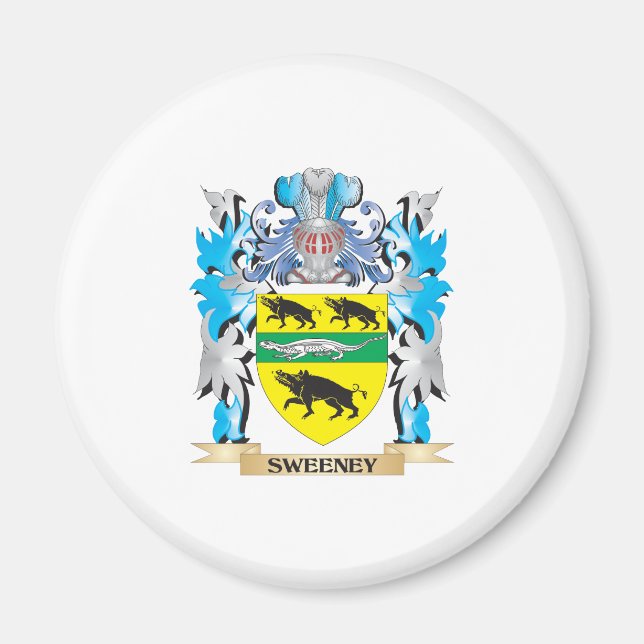 Aimant Armoiries de Sweeney - Armoiries de la famille (Devant)