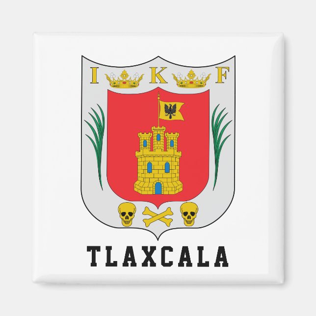 Aimant Armoiries de Tlaxcala, Mexique (Devant)