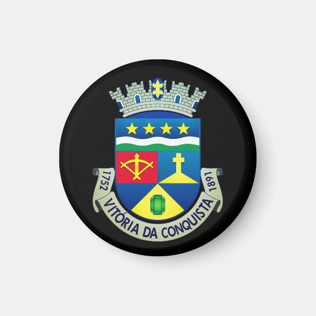 Aimant Armoiries de Vitória da Conquista (BRÉSIL) (Devant)