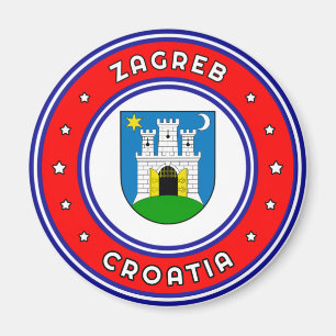 Aimant Armoiries de Zagreb Croatie