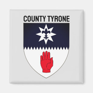 Aimant Armoiries du comté de Tyrone, Irlande du Nord Ma