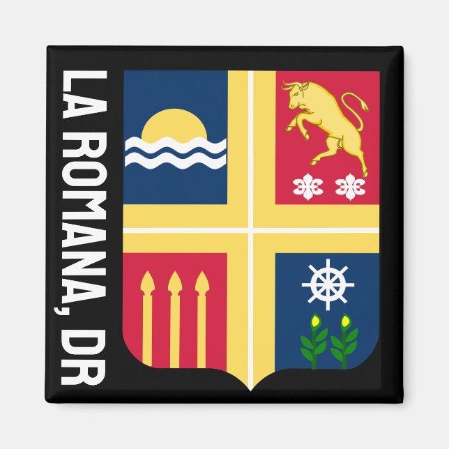 Aimant Armoiries - La Romana, République Dominicaine (Devant)