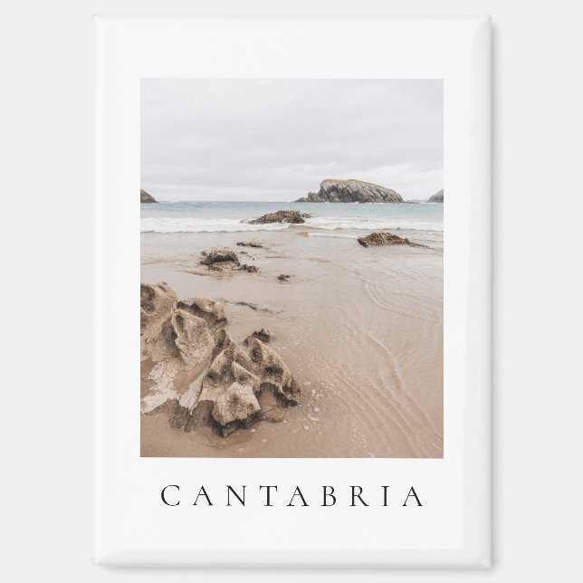 Aimant Arnia beach in Spain, neutral aesthetic beach (Recto)