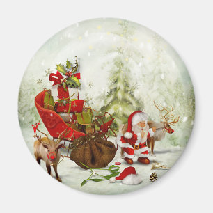 Aimant Arrêt de la région boisée de Père Noël - renn