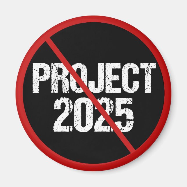 Aimant Arrêter le projet politique anti-Trump 2025 (Devant)