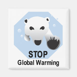 Aimant Arrêtez l'aimant de réchauffement climatique