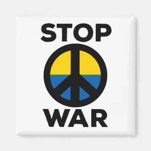 Aimant Arrêtez le drapeau de la guerre de l'Ukraine