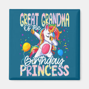 Aimant Arrière-mère de la princesse de l'anniversaire qui