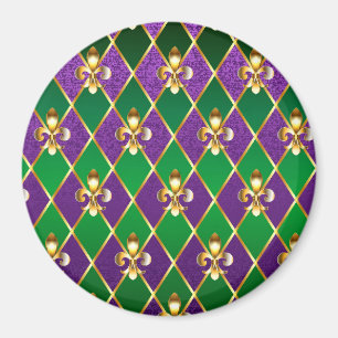 Aimant Arrière - plan de bijoux Mardi Gras