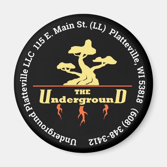 Aimant Arrière - plan de logo d'entreprise (Devant)