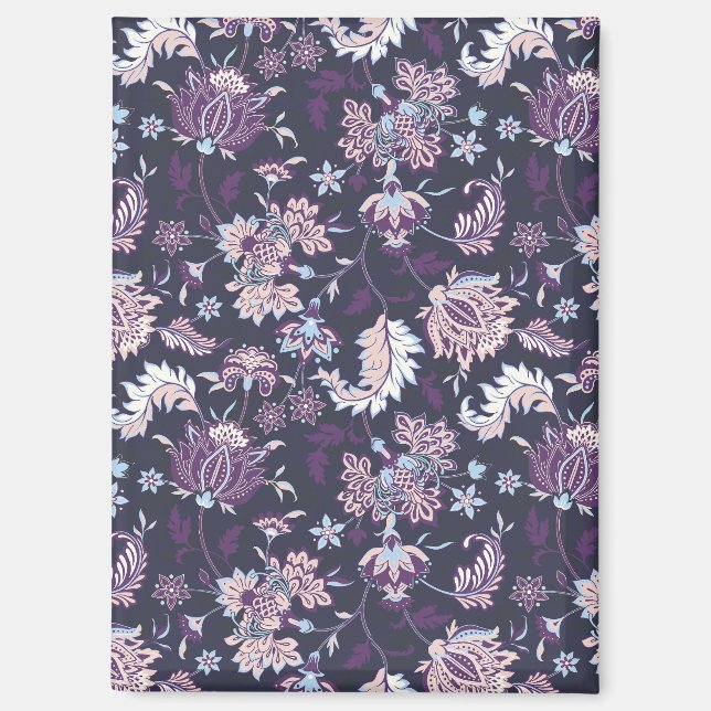 Aimant Arrière - plan violet Big Floral Motif sans joint (Recto)
