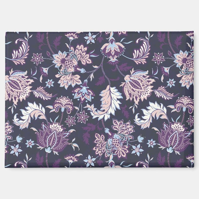 Aimant Arrière - plan violet Big Floral Motif sans joint (Recto)