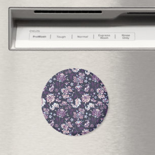 Aimant Arrière - plan violet Big Floral Motif sans joint