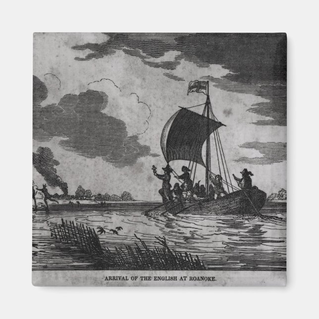 Aimant Arrivée des Anglais à Roanoke (Devant)