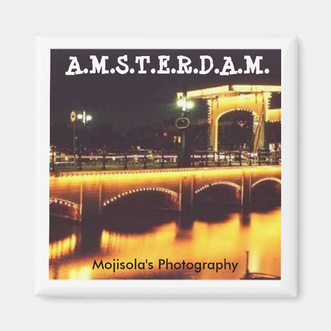 Aimant Arrondi - AMSTERDAM (Devant)