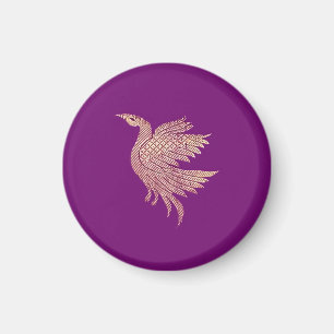 Aimant Arroseur d'oiseau doré et violet