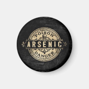 Aimant Arsenic Vintage Style Étiquette de poison
